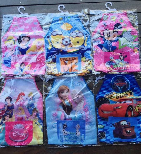 Kid Girl Boy water resist Bib school Apron Art Paint Smock Shirt vest glove 2-8y