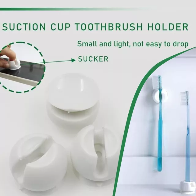 Simple Suction Cup Toothbrush Holder Wall Mount Sucker Bathroom Suction Stand