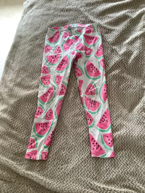 TU GIRLS BRIGHT watermelon pink leggings vgc age 6