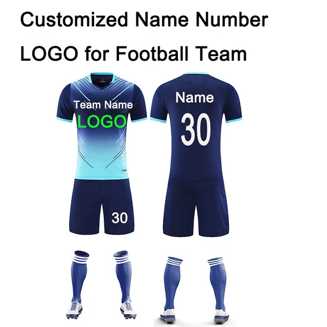 Customized Kids Boys Girls adults Mens Football Team Kits Jersey Training Suit