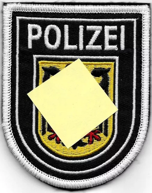 BundesPolizei ca.15 Ja. alt Klett Abzeichen BGS Patch Polizei  DICKER Rand WEISS