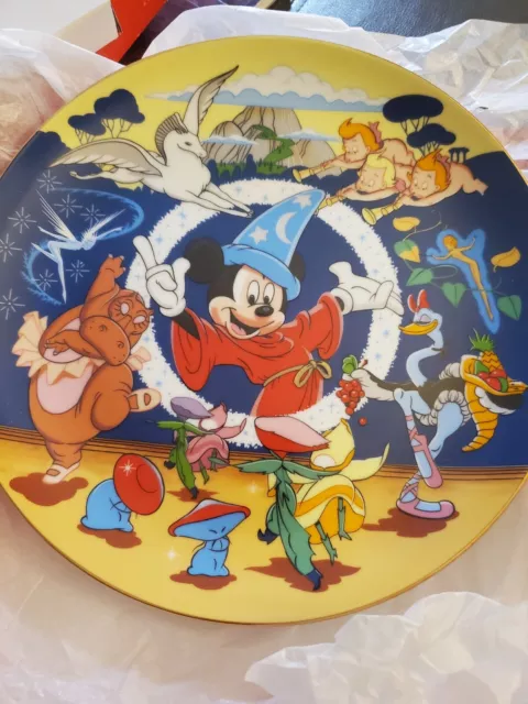 1990 Fantasia 50th Anniversary Disney Collectors Plate Schmid 416/5000 Mickey