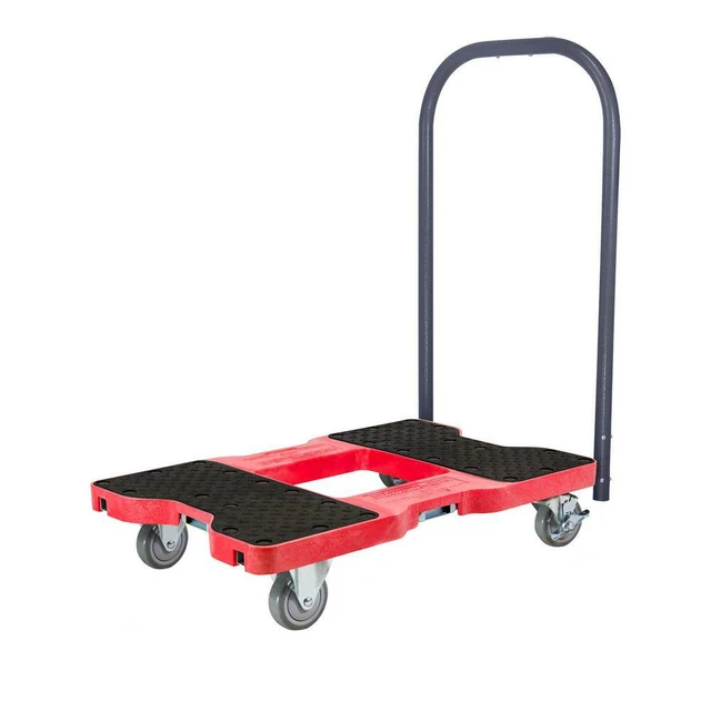 E-Track Push Cart Dolly Industrial Strength Professional 1500 lbs. Capacity Red