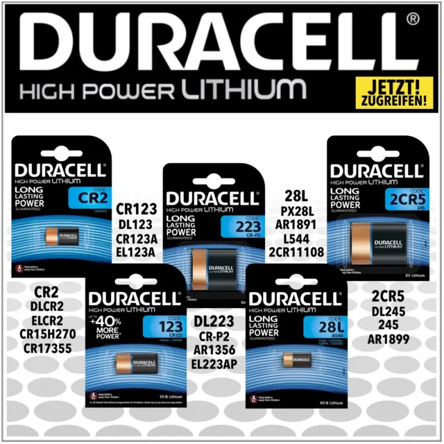 DURACELL Batterie Ultra Lithium Foto CR2 123 223  CR-V3 2CR5 28L