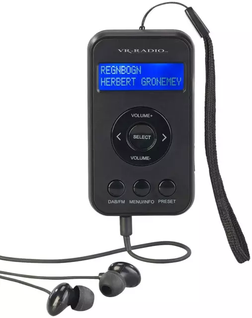 VR-Radio Mini Radio: Digitales Taschenradio mit DAB+/FM, Akku, LCD-Display, D...