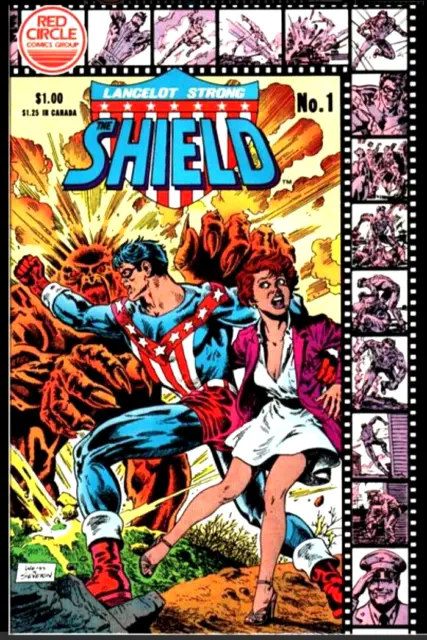 LANCELOT STRONG THE SHIELD #1 VF+ Red Circle 1983