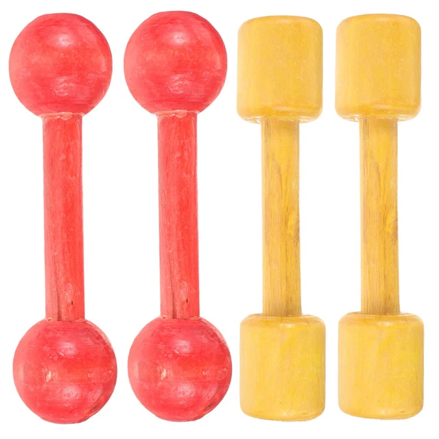 2 Paar Fitness Hanteln Kinder Sport Gewichte Kinder Holz Hanteln Sportbars Sport
