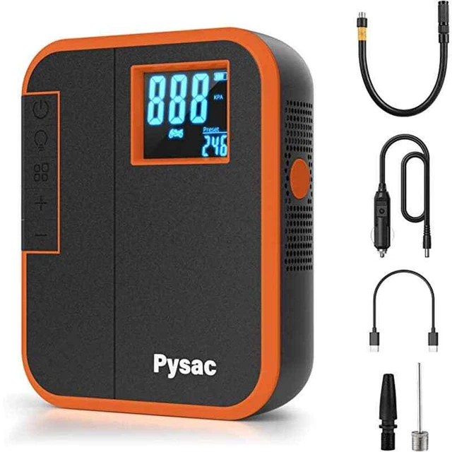 Cordless Portable Smart Air Comp. Tire Inflator for Cars, Bikes & More! 150PSI