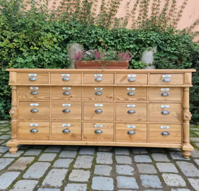 Alter antiker Apothekerschrank Apothekerkommode Schubladenschrank Sideboard