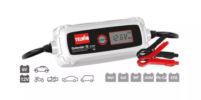 CARICABATTERIE/MANTENITORE DI CARICA  telwin defender 12-  6v/12v