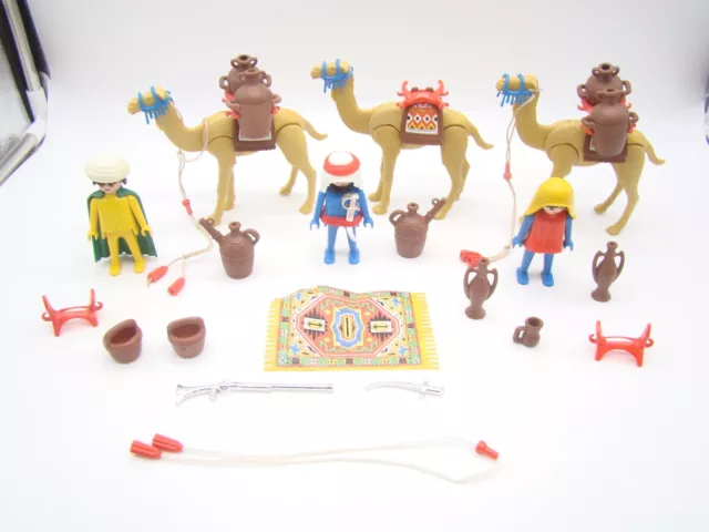 Playmobil - Klicky - Lot De Bedouins Avec Chameaux - 1980 - Ancien -