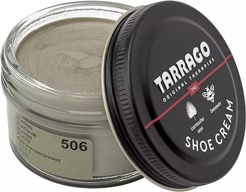 Tarrago Professional Shoe Cream Polish - Platinum Metallic #506 - 1.76 oz