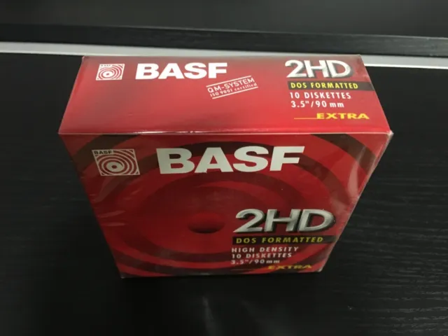 BASF  10 Disquettes 2HD 3.5/90mm  Neuf 