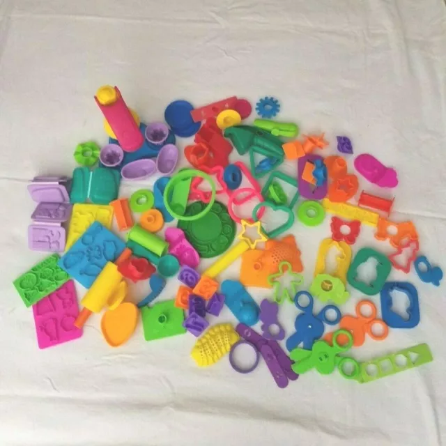 Play Doh 50+ Pieces Dough Mold Accessories Tools Cutters Random