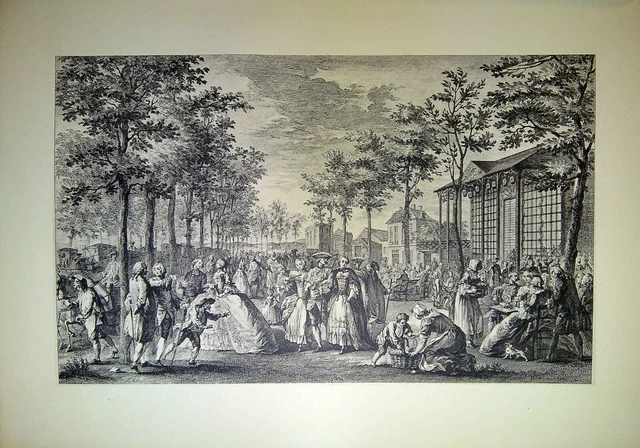 Engraving - LA PROMENADE DES RAMPARTS DE PARIS, PIERRE-FRANCOIS COURTOIS
