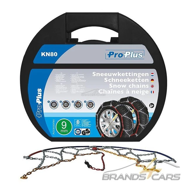 PROPLUS CATENE DA NEVE 9 mm KN80 CATENA DA NEVE AUSILIO ALLA GUIDA CATENA DI TENSIONE CATENE PNEUMATICI