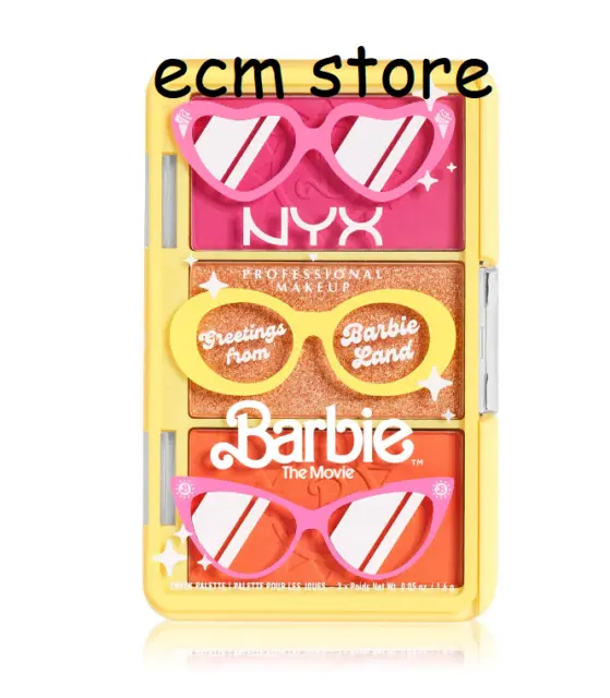 NYX Barbie Mini Palette De 3 Fards A Joues Blush Et Enlumineur / EBRI