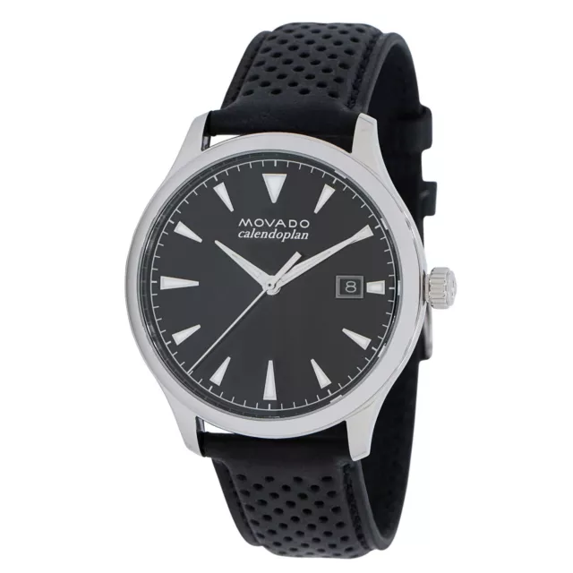 Movado 3650004 Men's Heritage Black Dial Quartz Watch