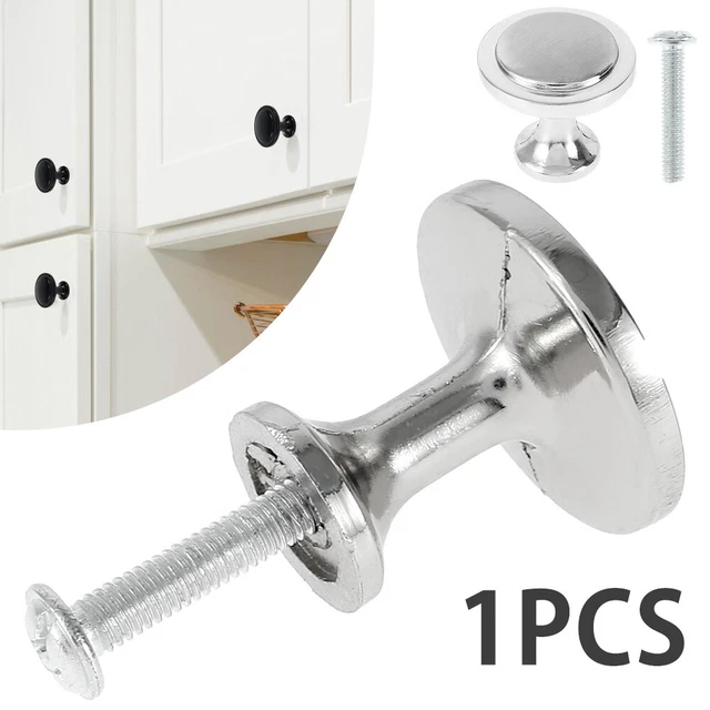 Modern Single Hole Drawer Closet Knobs 25mm Round Cupboard Pull Handle SmoXs