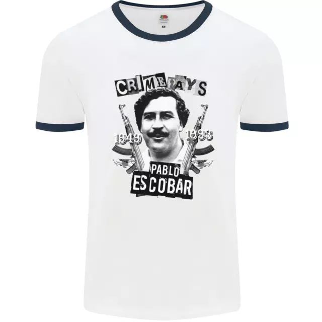 Pablo Escobar Crime Pays T-shirt Ringer da uomo 2