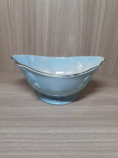 Vintage Maling Blue Small Lustre Sugar Bowl / Open Sugar Bowl?  VGC