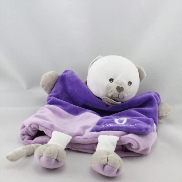 Doudou plat marionnette mauve O comme ours BABY NAT - 16074