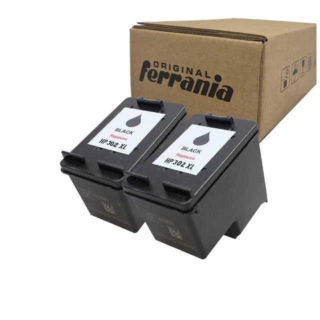 2 Cartucce Rigenerate HP302XL Black per Deskjet 2130, ENVY 4520, Officejet 4650
