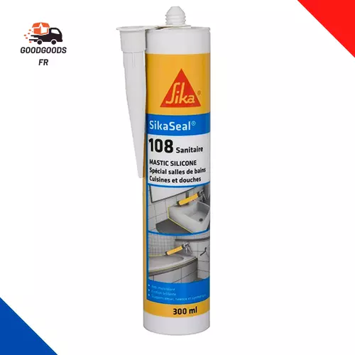 Sikaseal 108 Blanc, Mastic Cuisine, Salle De Bain, Anti-Moisissures 300Ml