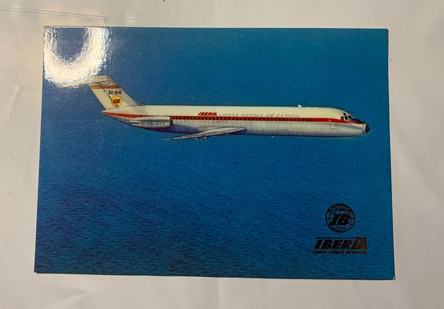 Lot Of 2 Airplane Postcard Lineas Aereas de Espana Iberia Airlines