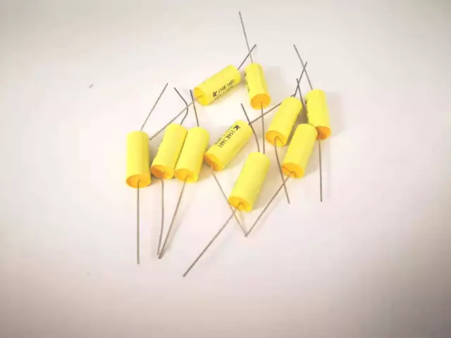 10x CBB20 Capacitor 0.0033uF 3.3nF 5% 630V Polypropylene Axial Metal Film