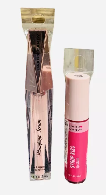 Juego de 2 sorbete de mancha labial beso jarabe de caramelo duro + suero relleno lago cisne *NUEVO*