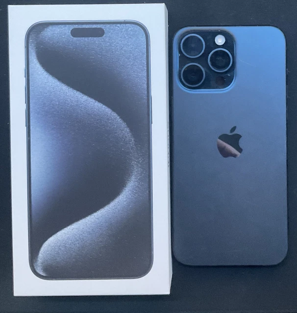 APPLE IPHONE 15 Pro Max Blue Titanium, 256GB, AT&T, OtterBox and