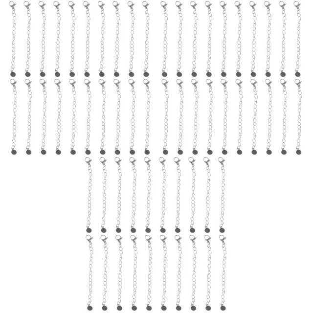 60 piezas Collar Extensor Cadenas Pulsera Extensores Elegantes Cadenas de Extensión