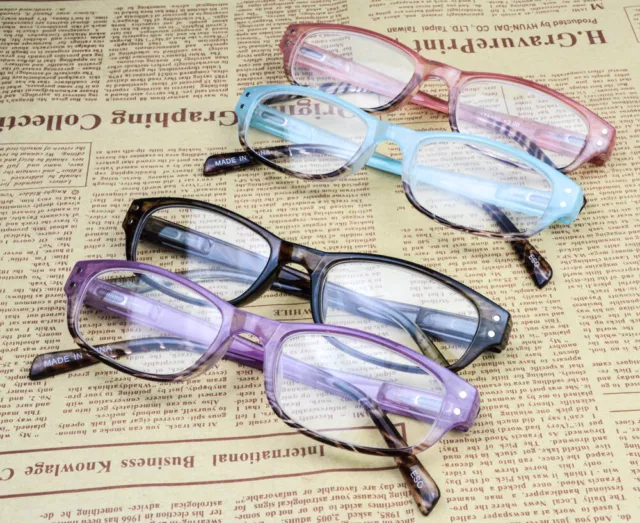 4 Pairs Womens Vintage Reading Glasses Spring Hinges Readers + +2.50 W