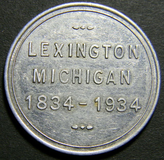1934 USA Michigan Lexington Centennial Medal Token  (090)