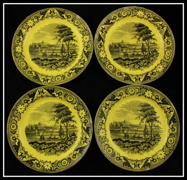 QUATRE ASSIETTES EN FAIENCE DE CHOISY LE ROI 19ème *OFFRE DIRECTE DISPONIBLE*