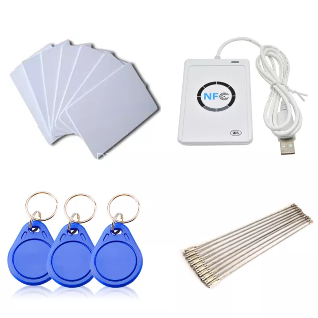 ACR122u NFC Reader Writer 13.56Mhz RFID Copier Duplicator+5pcs UID Cards+Tags