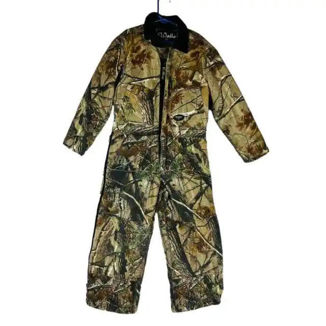 Vintage Walls Coveralls Youth 8 Camo insulated Quilted Boys Coveralls Camping