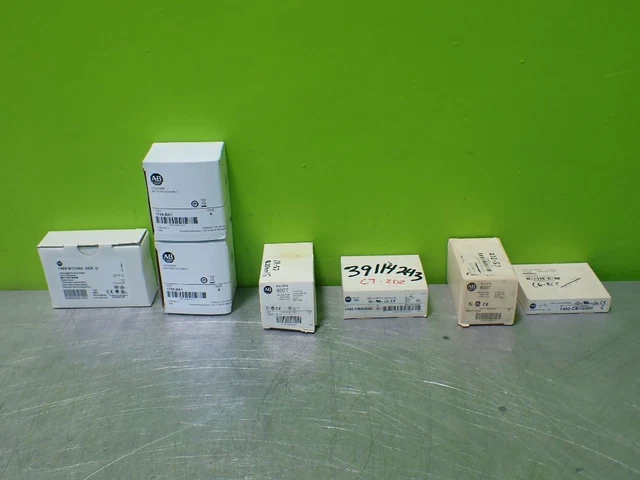 Euc-7Pcs Assorted Allen-Bradley Electrical Lot 1489-M1C060, 1756-Ba1