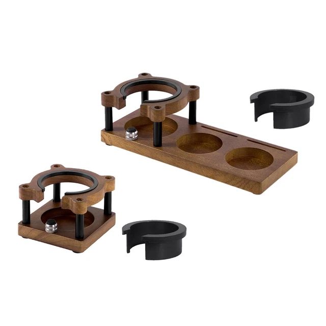 Organizer Per Espresso NEOUZA - Porta Portafiltro 51/53/58 Mm, Legno Di Betulla, Con Tappetino Pressatura - Foto 4