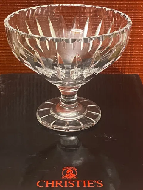Hawkes Cut Glass Crystal Pedestal Footed Bowl Compote Signed