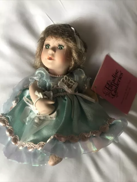 "Paradise Galleries-Treasury Collection" Birthstone Angel Porcelain Doll 'JUNE'