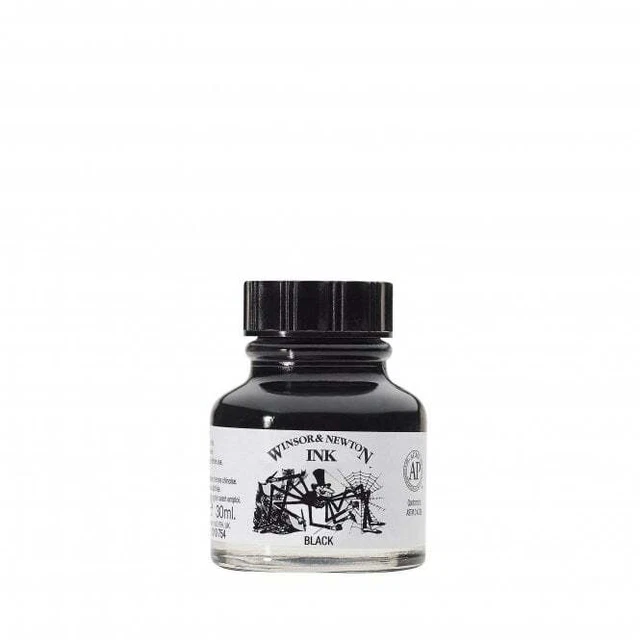 Tinta de dibujo (negra) de artistas Winsor & Newton caligrafía, ilustración y diseñador