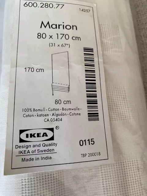 IKEA Marion Window Corded Pull Up Cotton Shade 31”x67” Ivory New Open Package