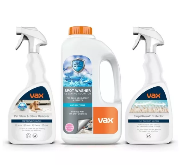 Vax Spot Washing Solution Kit 2.5L For Rugs, Upholstery and Carpets Cotton Peony