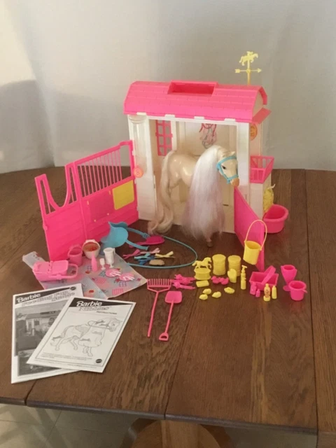 BARBIE 1995-96 HORSE Nibbles and Feeding Stable COMPLETE - PicClick