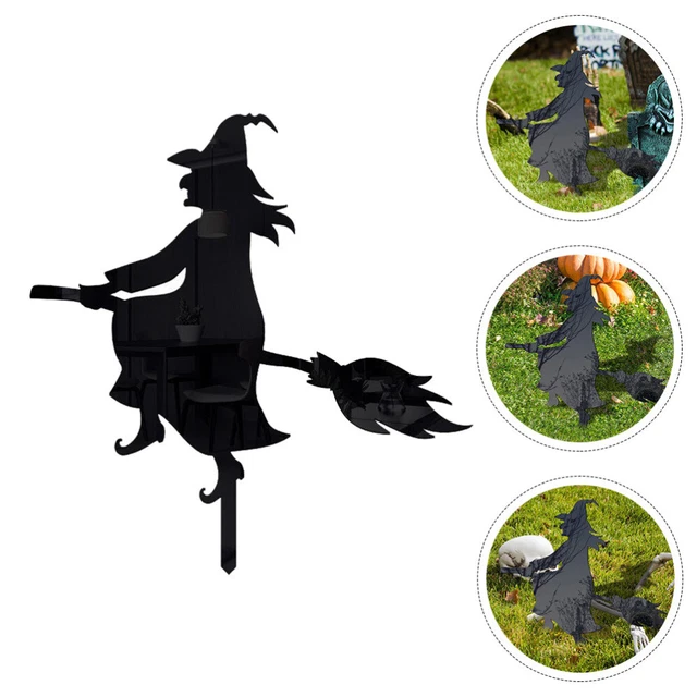 Enchufe Halloween Acrílico Halloween Bruja Decoración Halloween Fiesta Decoración Negro
