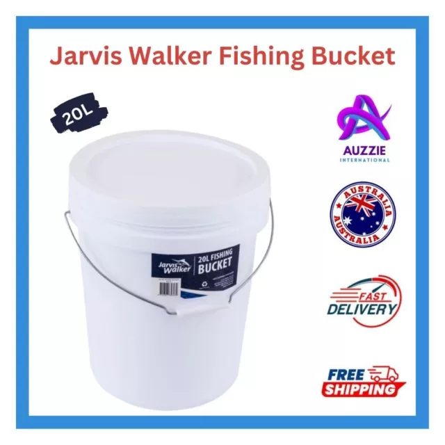 Pail Plastic Bucket with Lid Buckets Food Grade White Jarvis 20L Handle Bulk AU