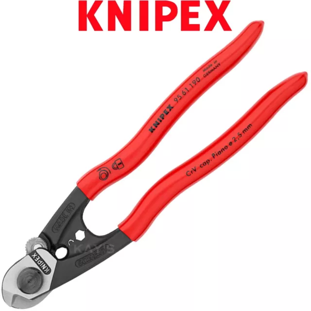 Knipex Wire Rope Cutting Pliers For Bowden End Ferrules Cable Rod Cutter 9561190