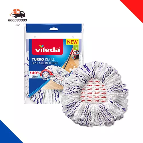 Vileda Recharge UltraMax, paquet de 1, convient à tous les systèmes de  balais à plats Vileda